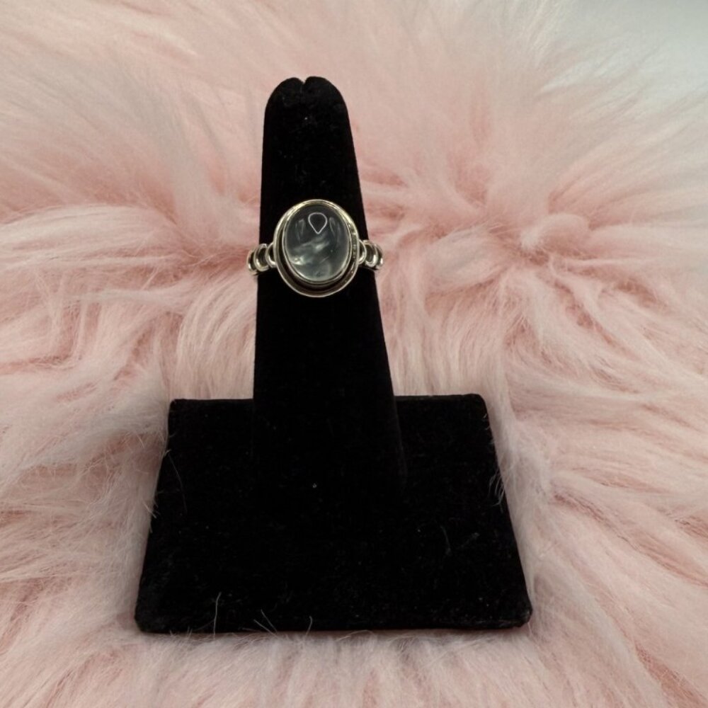 Vintage Silver Moonstone Cabochon Ring
